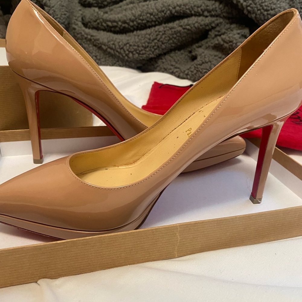 Christian louboutin pigalle 100 mm nude pumps